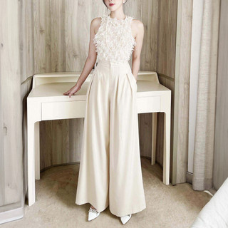 Quần tây nữ cạp cao dáng rộng LUNA Pant HIU Fashion , chất liệu chéo nhật cao cấp ống rộng trendy con gái H.I.U design