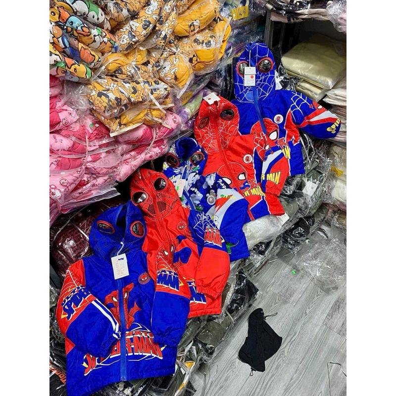 Áo Khoác Siêu Nhân Trùm kín đầu có mắt kính hàng lót lông dày ấm