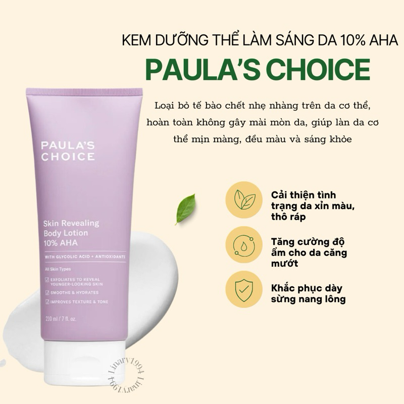 PAULA’S CHOICE Kem Dưỡng 10% AHA - 210ml