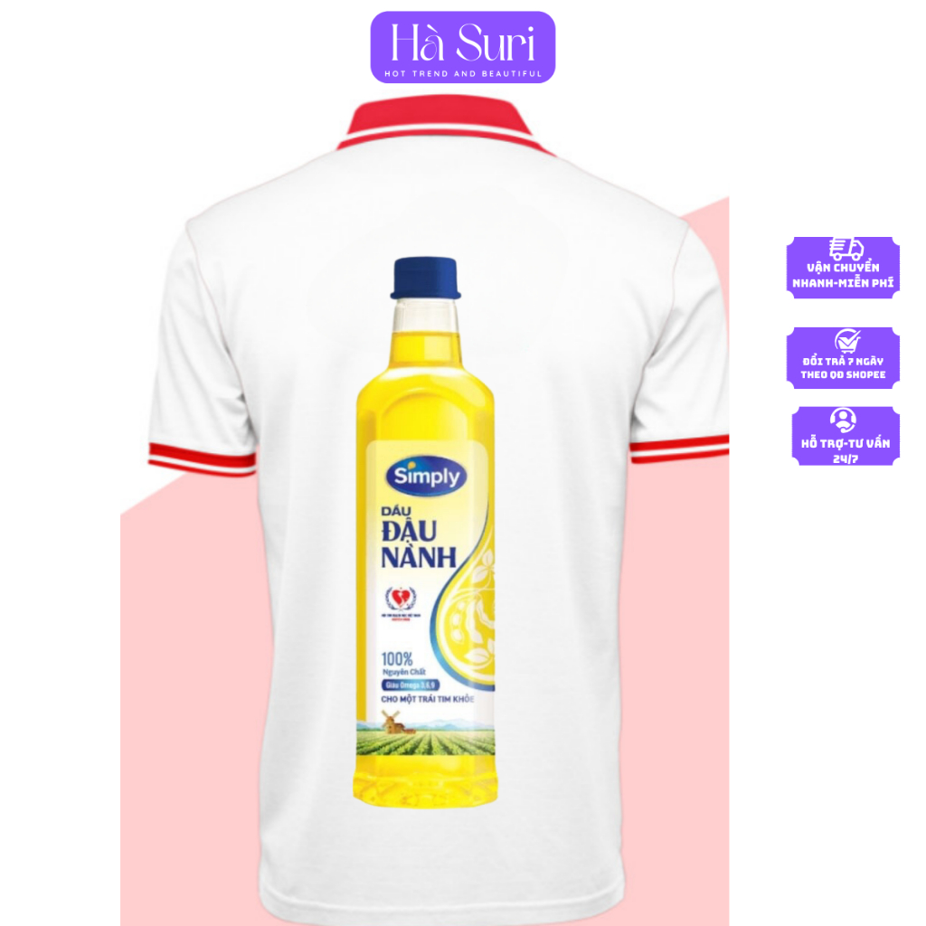 Áo Phông Chất Da Cá,Áo Phông In Hình Sản Phẩm Công Ty,In Chai Dầu Ăn Simply 1 Lit,Sản Phẩm Không Bao Gồm Áo
