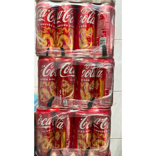 Thùng 24 lon nước ngọt Cocacola 330ml- mẫu Tết- ship hỏa tốc