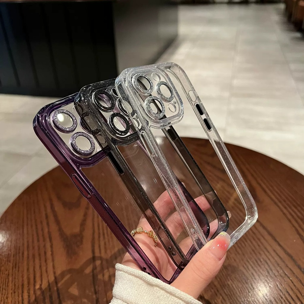 Ốp lưng nhũ đá viền kim tuyến Siêu HOT bảo vệ camera cho iPhone 15 Pro Max 14 Pro Max 13 Pro Max 12 Pro Max 11 Pro Max