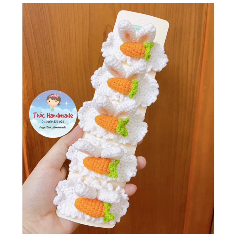 Kẹp tóc bằng len handmade xinh xắn