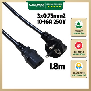 Dây nguồn 3 chấu, dây nguồn 3 chân 16a 250v sạc loa kéo, máy tính, pc, máy in, màn hình, nồi cơm
