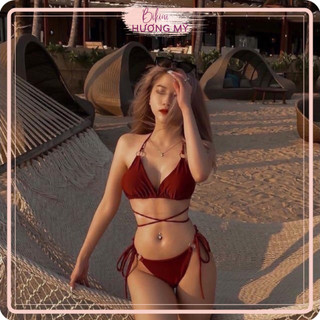 Bikini 2 mảnh đồ bơi tam giác nhiều màu,có sẵn,phối khoen sexy hình thật do shop chụp sàn