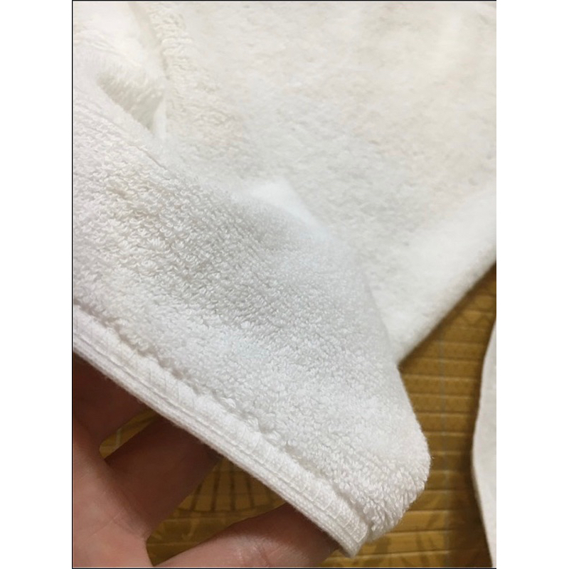 Khăn Bông Trắng Khách Sạn 9 Tấc, 34x85CM, 100% Cotton, Thêu Tên Lên Khăn