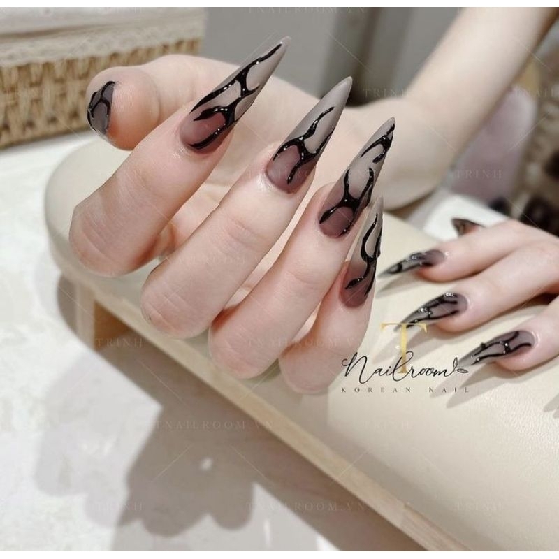 Nail box tay nhũ nổi- kèm keo