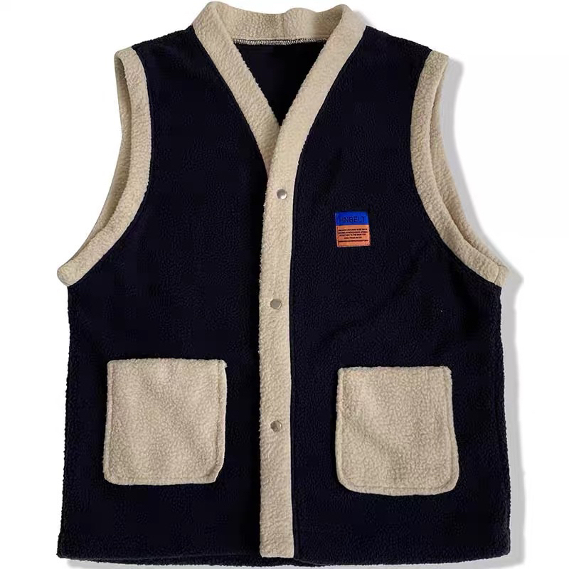 Áo Cadigan Lông Cừu Phong Cách Retro . Áo Khoác Không Tay Nam Nữ Phong Cách Hàn Quốc Thu Đông