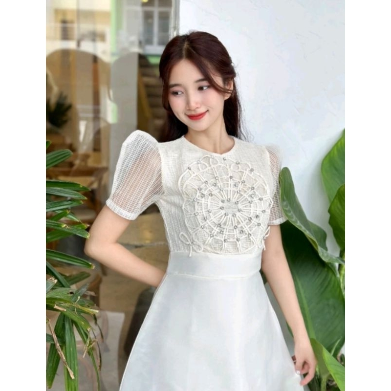 Đầm phối đính đá
