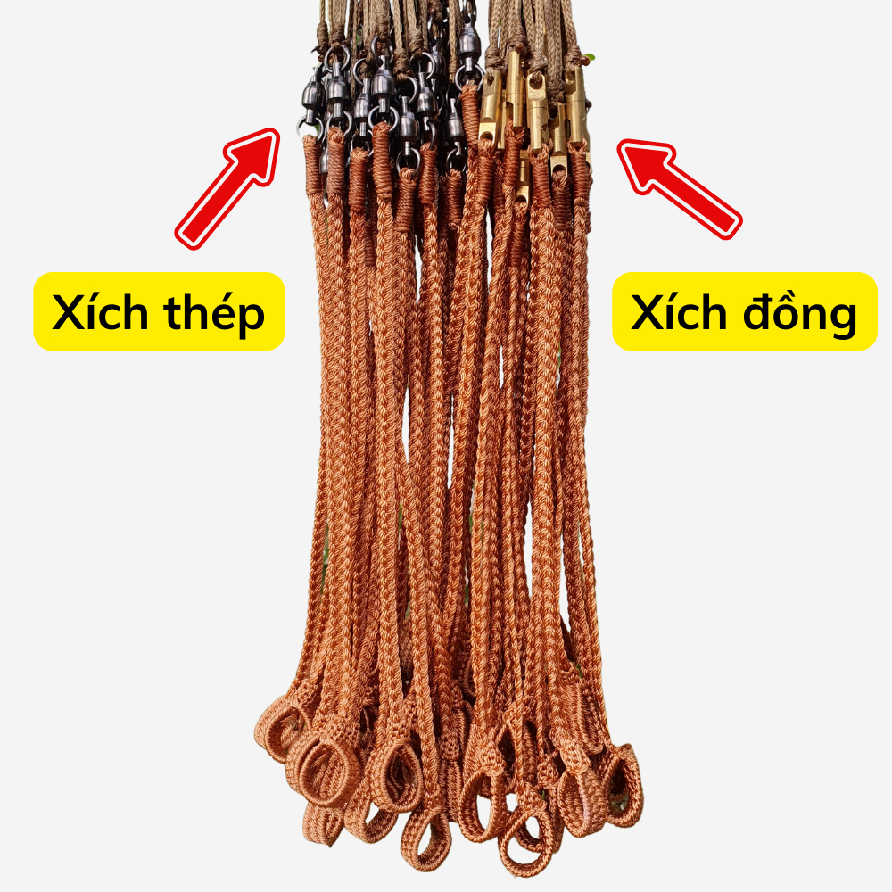 Combo 1 cây cắm inox + xích chân gà rừng