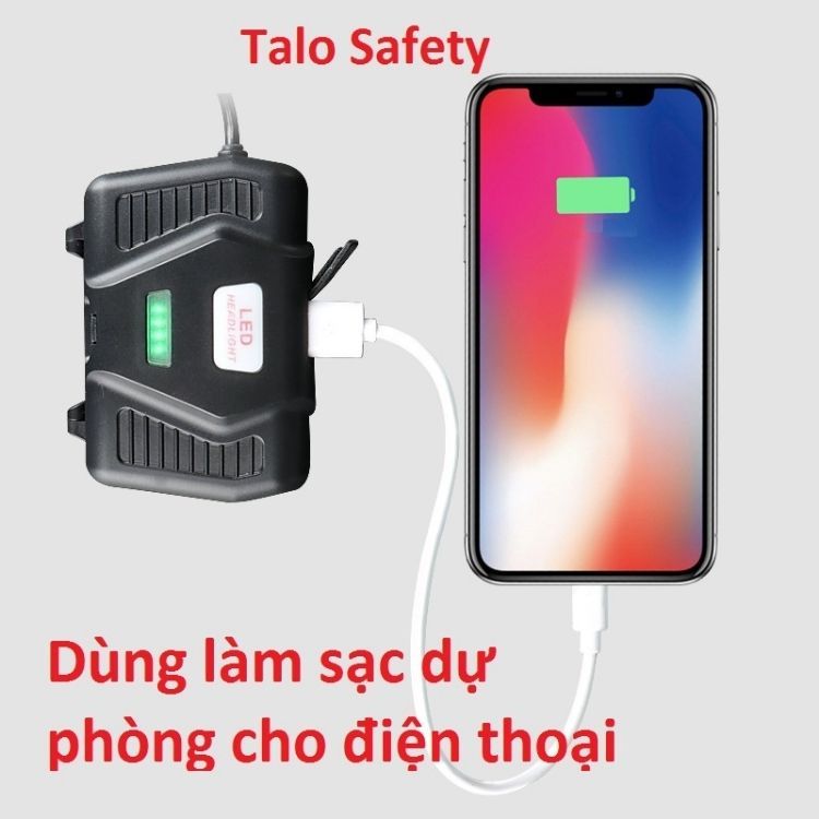 Đèn pin đội đầu siêu sáng đi rừng chip led XHP50-L4, dùng pin 3 18650 chống nước tốt