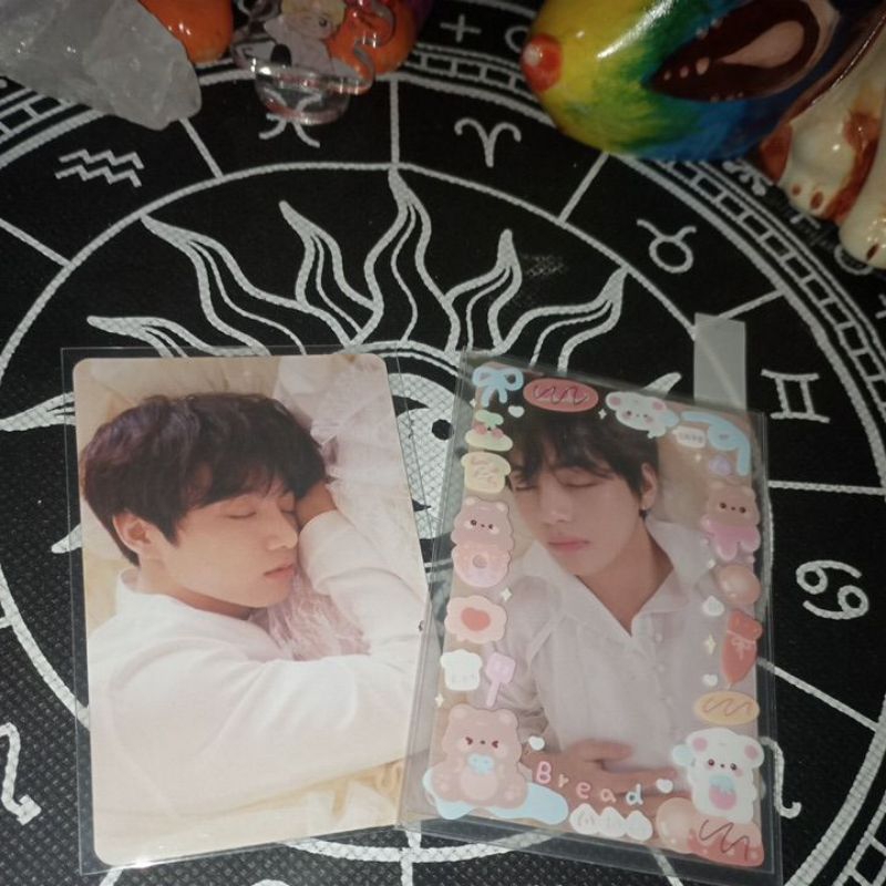 Card alb off 100% JungKook, Tae BTS ngủ khò khò, binder dicon 101.
