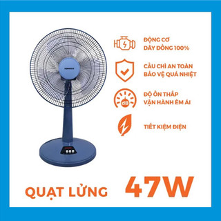 Quạt lửng nanoco nlf1623 47w động cơ đồng chính hãng.