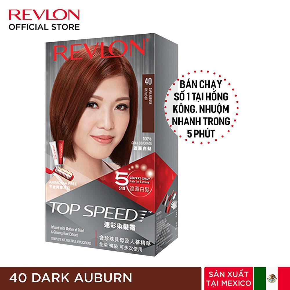 [Combo 3 hộp - HSD 2/2024] Nhuộm tóc phủ bạc Revlon TopSpeed dành cho nữ 120ml - TOP40