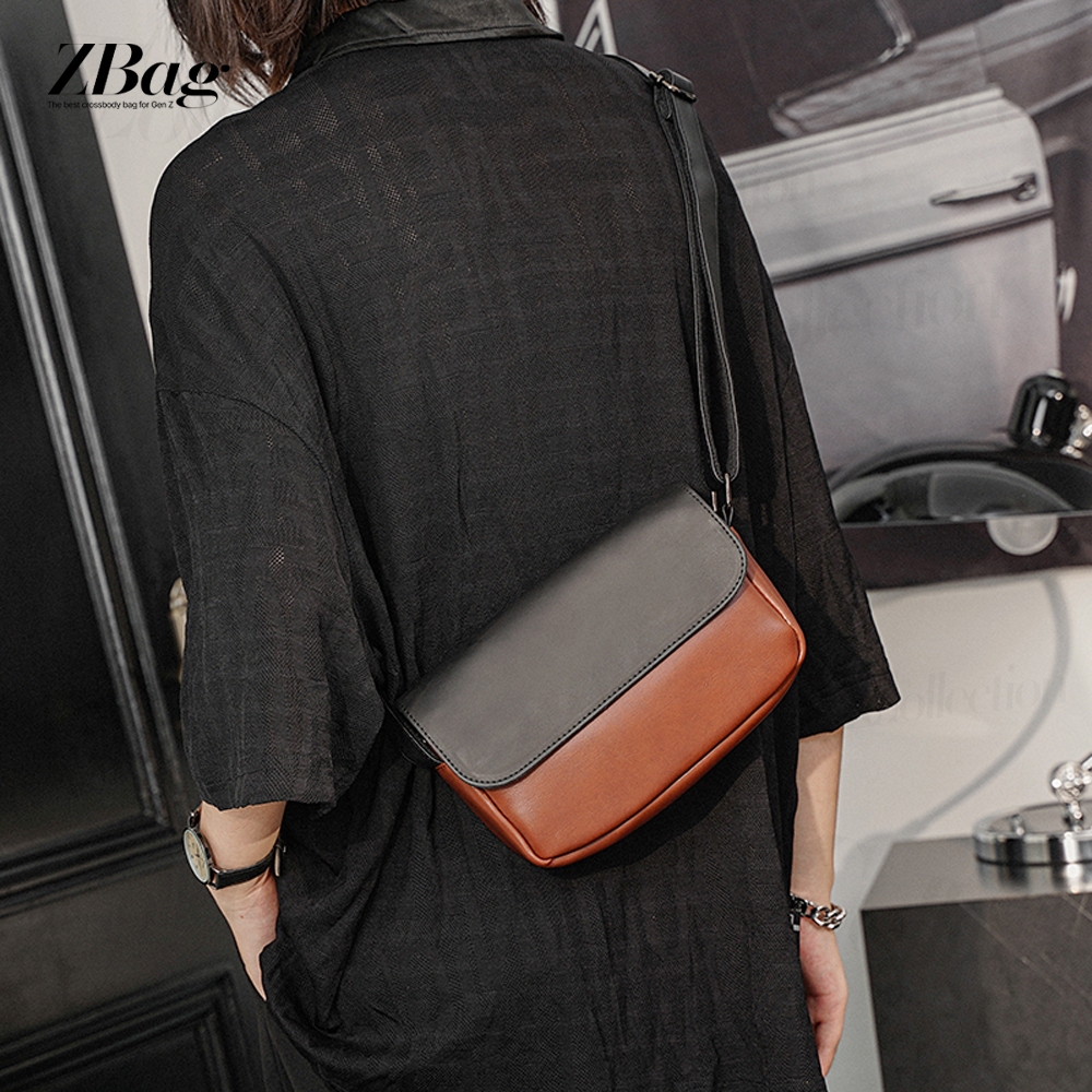 Túi xách da nam đeo chéo dáng basic , Túi đeo chéo nam da PU cao cấp màu đen nâu xám , Túi nam giá rẻ mã TD01