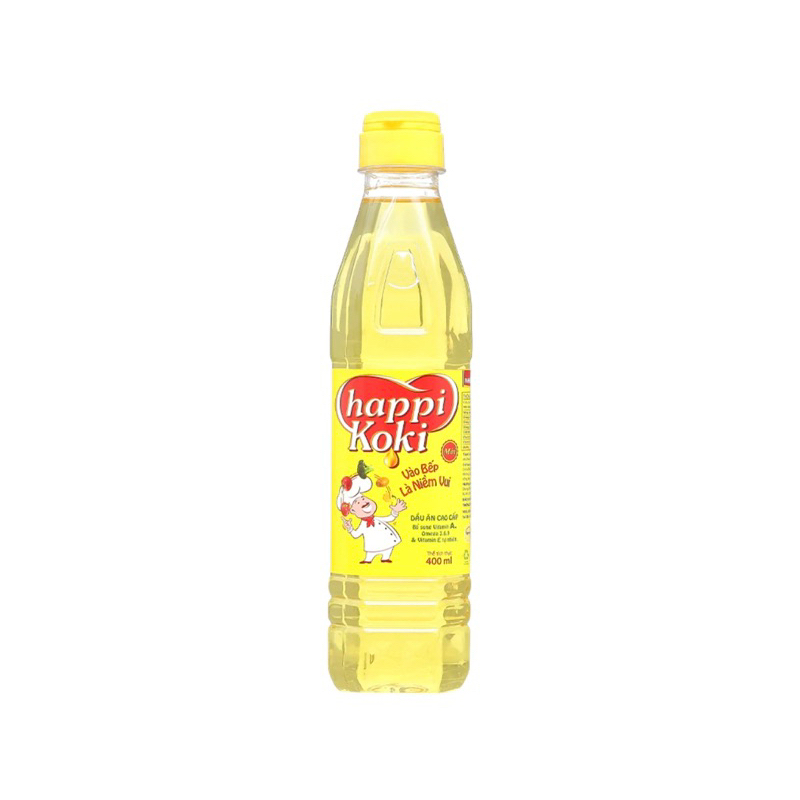 Dầu ăn Happi Koki 400ml, date xa 2025