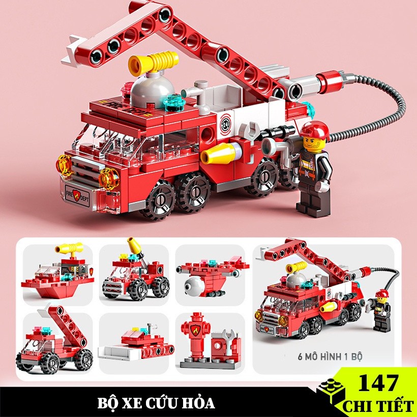 Mô hình đồ chơi lắp ráp xe tăng xếp hình ô tô máy bay phát triển trí tuệ cho  bé trai