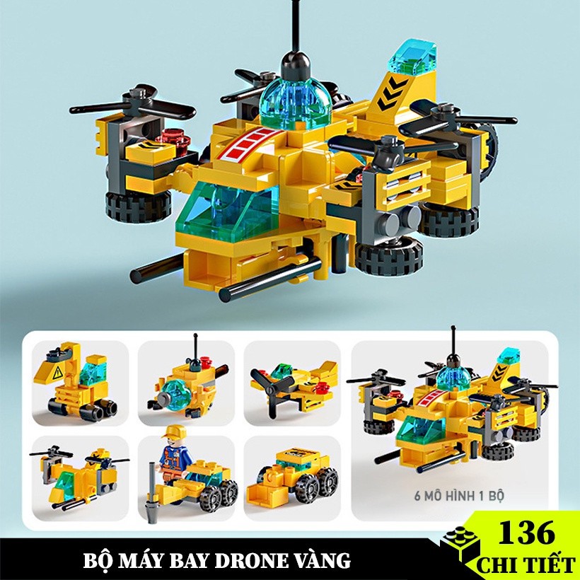 Mô hình đồ chơi lắp ráp xe tăng xếp hình ô tô máy bay phát triển trí tuệ cho  bé trai