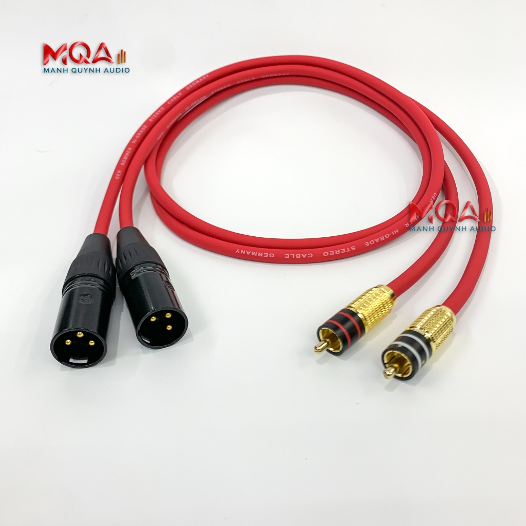 Dây Âm Thanh Canon  to AV  Lõi Đồng, Chống Nhiễu, Jack Đồng, Chất Lượng Cao