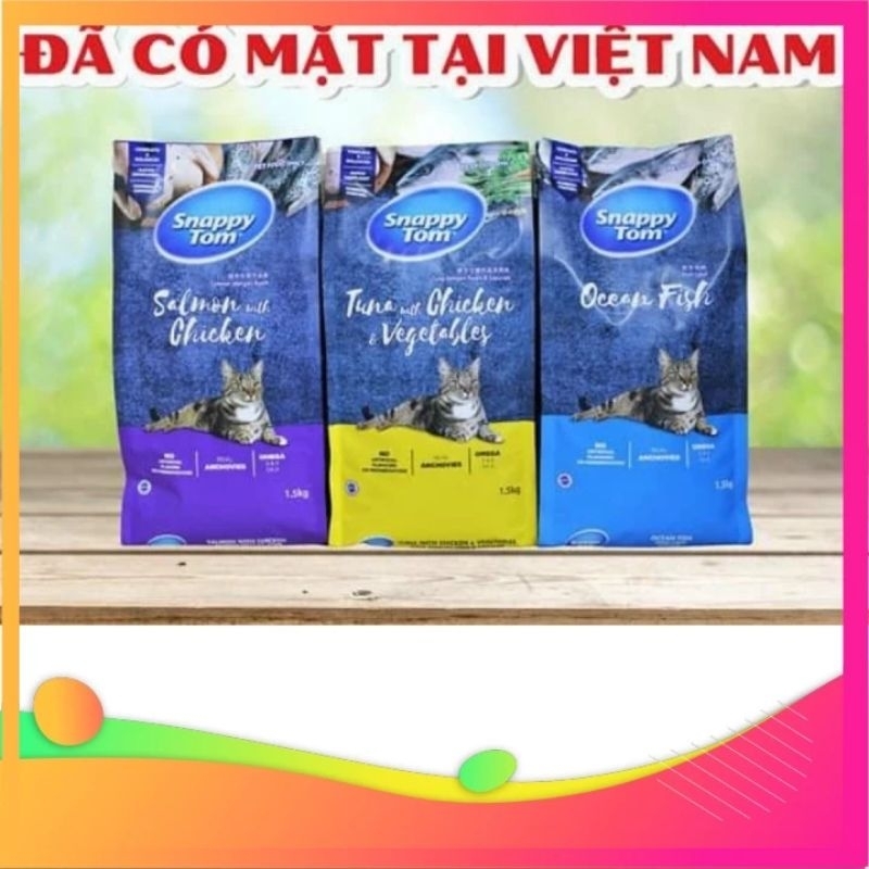 Thức ăn hạt khô snappy tom 8kg