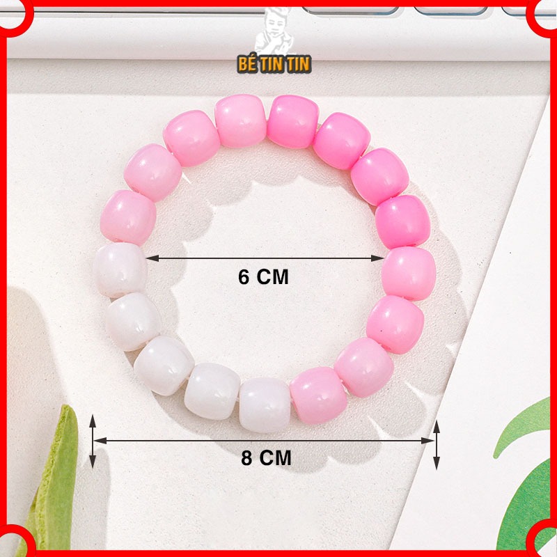 Vòng Tay Hạt Ngọc Trai Màu Trơn Dễ Thương Cho Bé