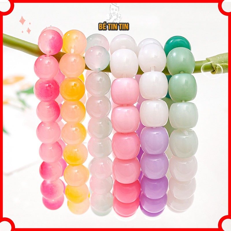 Vòng Tay Hạt Ngọc Trai Màu Trơn Dễ Thương Cho Bé