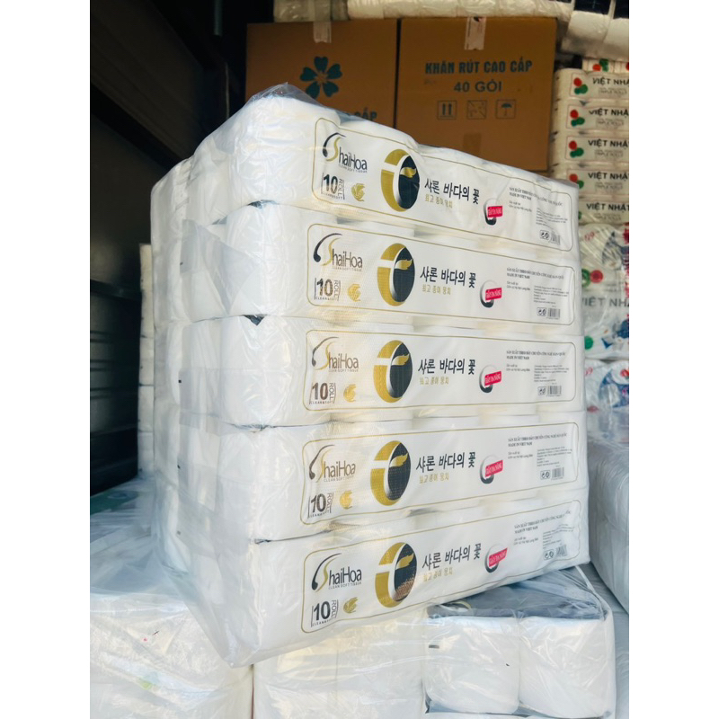 CÂY 10 CUỘN KHĂN GIẤY VỆ SINH KHÔNG LÕI