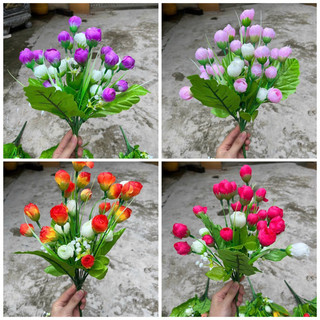 Hoa giả_ Cụm trà nụ/trà bi 30 bông trang trí , cắm bình
