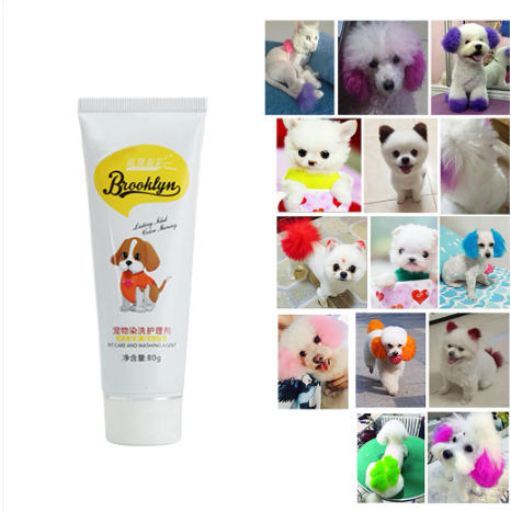 Th.uốc Nhuộm Lông Chó Mèo Thú Cưng BROOKLYN Cao Cấp, Lành Tính An Toàn Cho Cho Thú Cưng Tuýp 80g