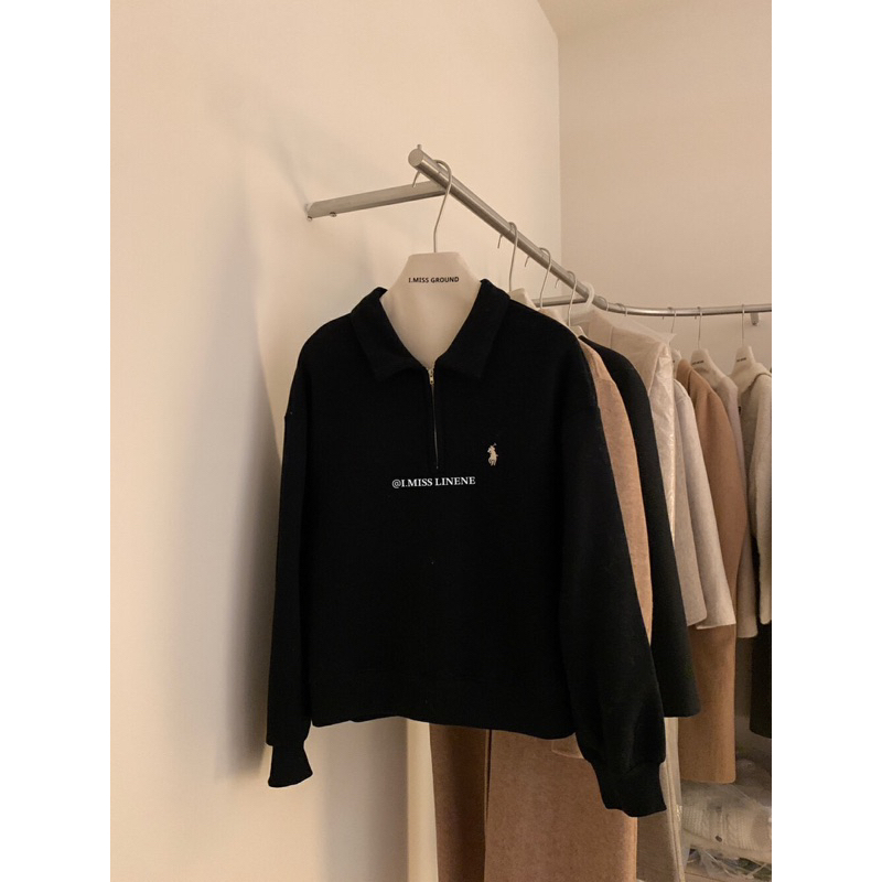 Áo Sweater nỉ bông cổ bẻ I MISS LINENE 30527 // Hàng có sẵn 🇰🇷