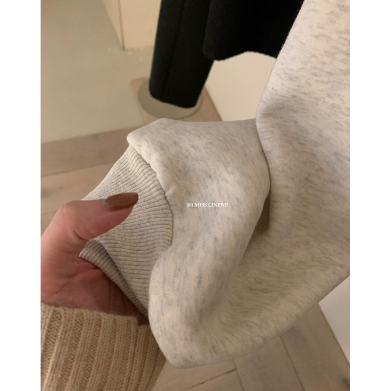 Áo Sweater nỉ bông cổ bẻ I MISS LINENE 30527 // Hàng có sẵn 🇰🇷