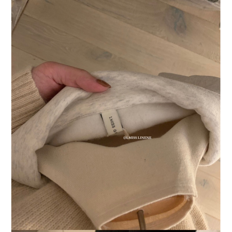 Áo Sweater nỉ bông cổ bẻ I MISS LINENE 30527 // Hàng có sẵn 🇰🇷