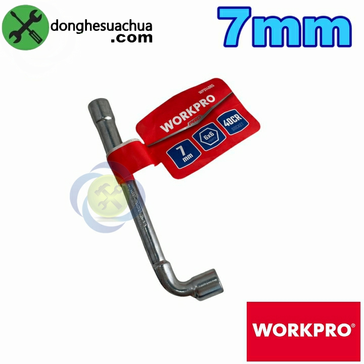 Điếu 7mm chữ L hai đầu Workpro WP314065 thép CR-V