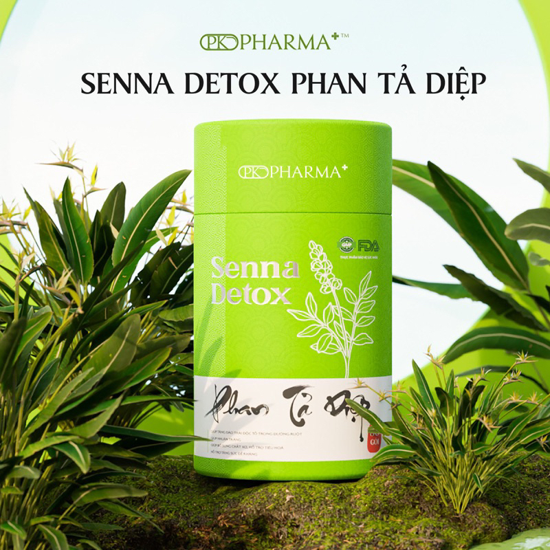 Phan Tả Diệp Senna Detox Pk Pharma,Hộp 30 gói,Giúp bổ sung chất xơ,hỗ trợ tiêu hóa,nhuận tràng,thải độc tố trong ruột