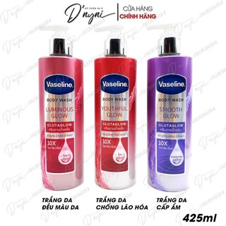  Sữa Tắm Trắng Da Vaseline Body Wash GlutaGlow 10X Cho Da Ẩm Mịn Căng Bóng 425ml Thái Lan 