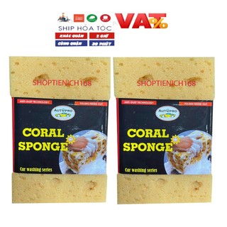 Bộ 2 mút lau rửa và đánh bóng xe chuyên dụng