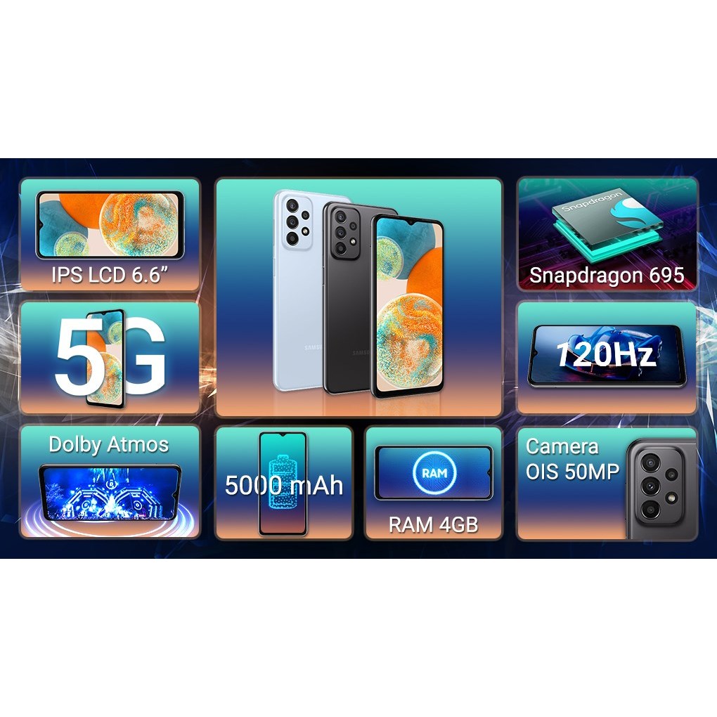 Điện thoại Samsung Galaxy A23 5G - Hàng Chính Hãng - Bảo hành 12 tháng