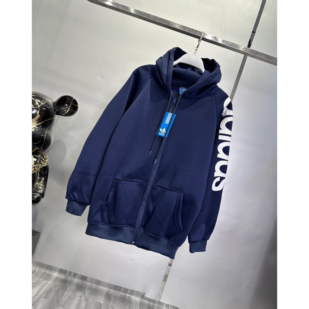 Áo khoác  hoodie adidas nam nữ có mũ trần bông boy phố 2023