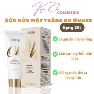 Sữa Rửa Mặt Trắng Da OMUSE Oh So Glowy Brightening 150ml, sữa rửa mặt trắng da, mờ nám chính hãng