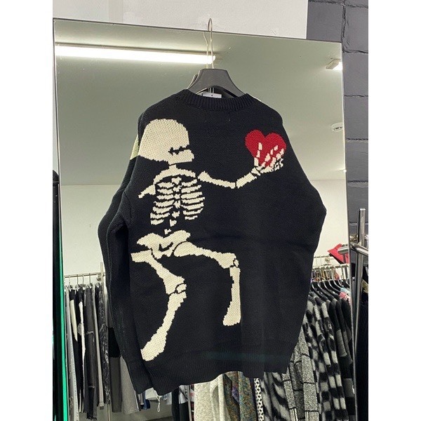 Áo Nỉ Sweater Skeleton Heart Form Xuông Dành Cho Các Cặp Đôi