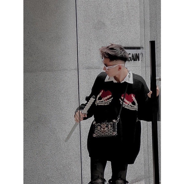 Áo Nỉ Sweater Skeleton Heart Form Xuông Dành Cho Các Cặp Đôi