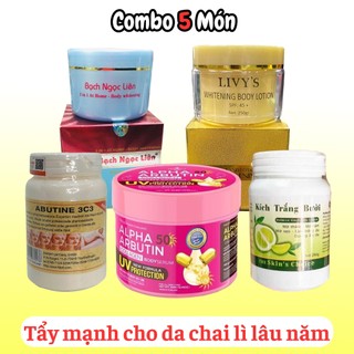 Combo kem dưỡng body t.ẩ.y trắng Cho da chai lì lâu năm