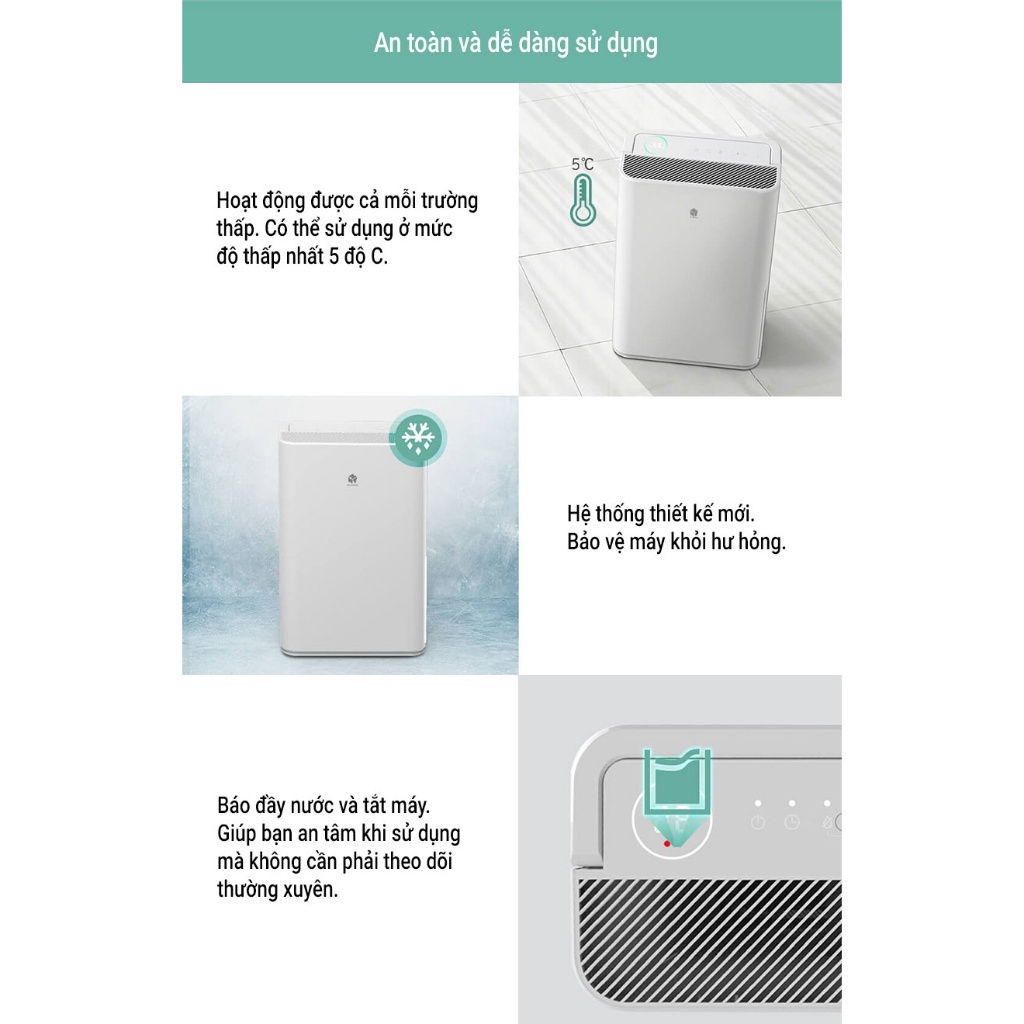 Máy hút ẩm NWT New Widetech 12L kết nối app Mihome  chính hãng - Minh Tín Shop