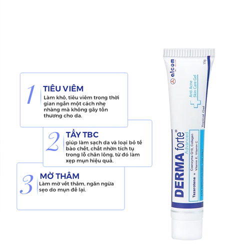 Derma Forte giảm mụn - Gel giảm mụn, giảm thâm Derma Forte