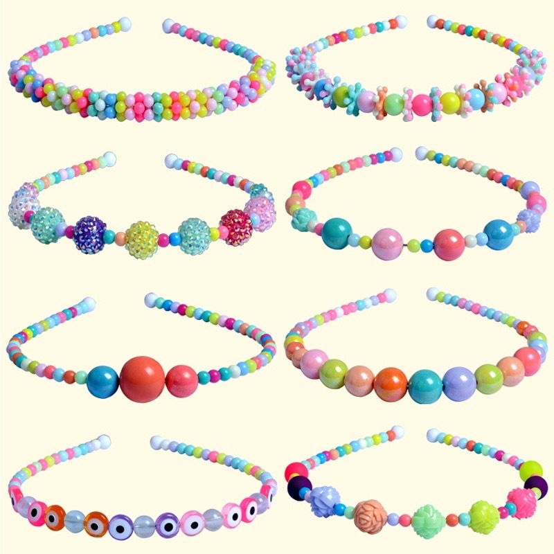 Hạt Cườm Xâu Vòng Cho Bé Họa Tiết Trái Tim