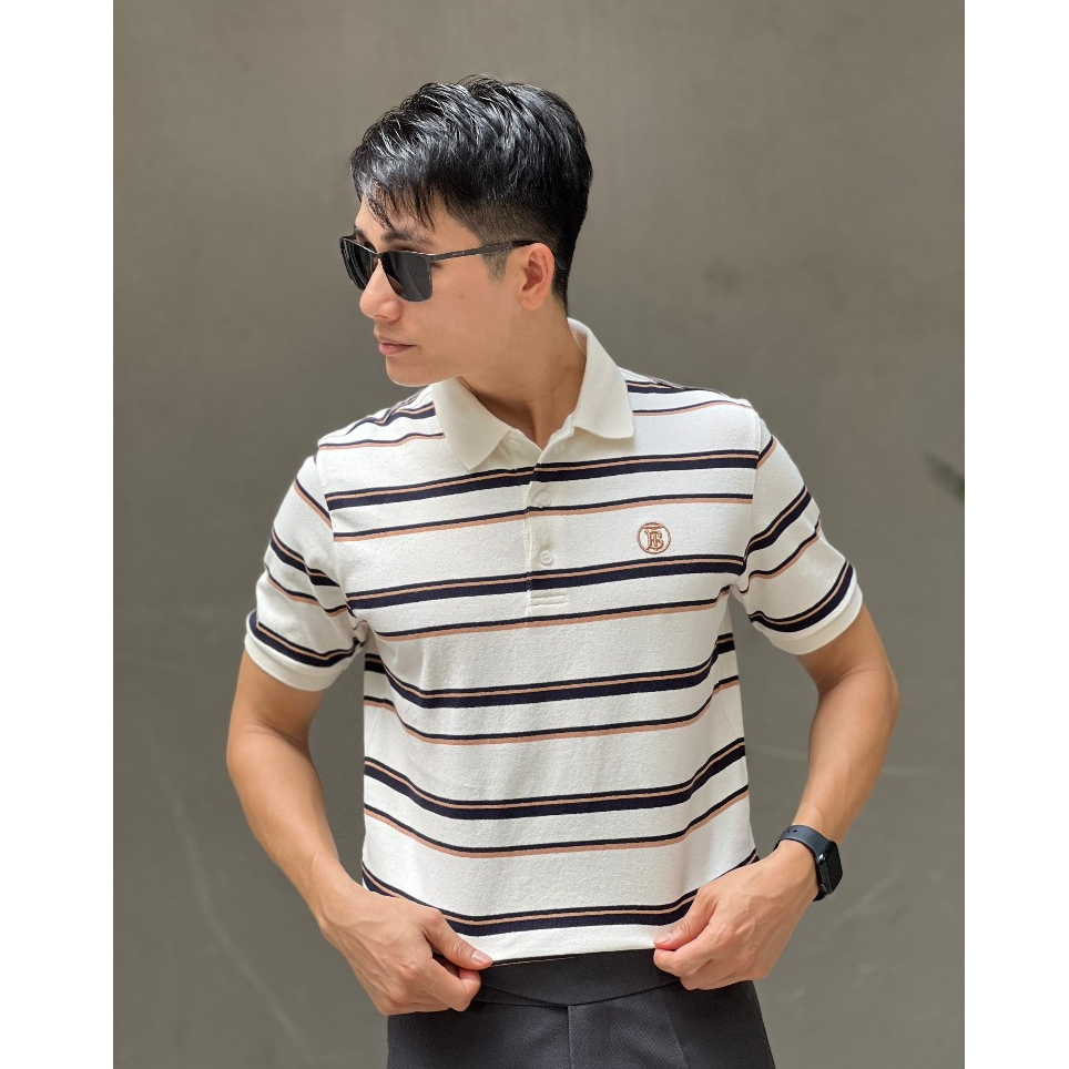 Áo thun có cổ polo tay ngắn B-ur--b-e-r-ry vải dư hãng chất liệu dệt kim chuẩn store