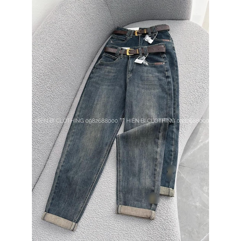 MÃ 2552 QUẦN JEAN BAGGY TRƠN GẤU GẮN TAG X