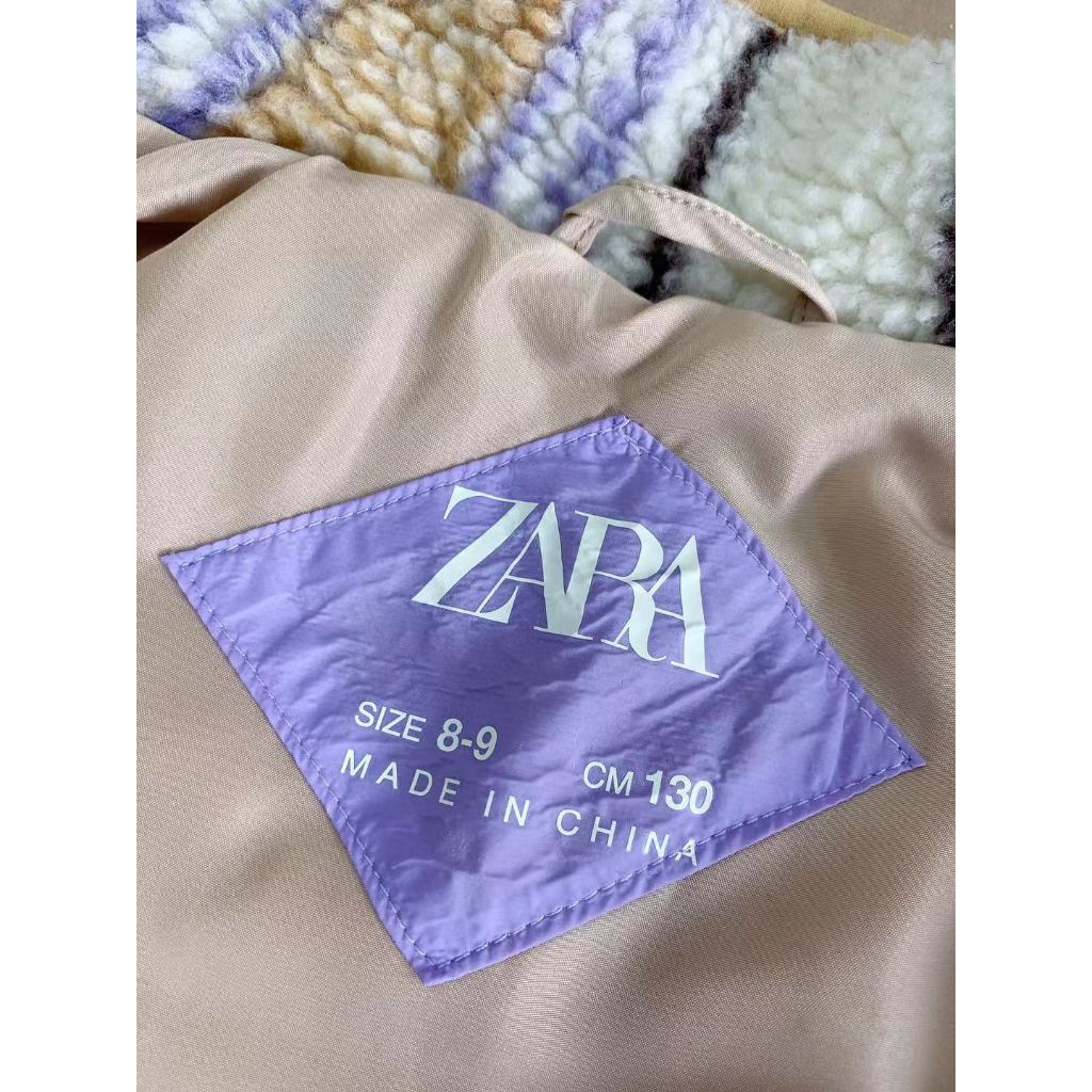 Áo khoác bé gái Bomer Kẻ Sọc nâu vàng