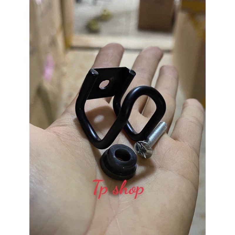 Móc xe chữ U treo đồ inox Sơn đen