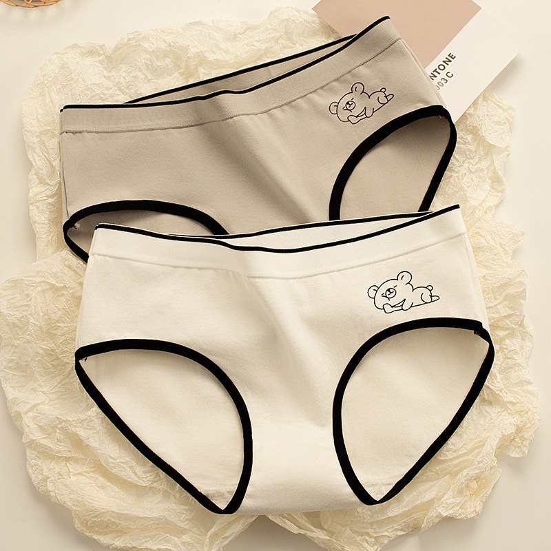 Quần Lót Nữ Cao Cấp Hình Gấu, Quần Lót Cotton Lưng Chun Co Giãn Thoải Mái ZANA BRA  L903